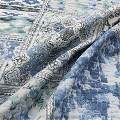 100% Cotton Modern Simplicity Interstellar Blue Sky 3pcs Printed Quilted Quilt Pillowcase