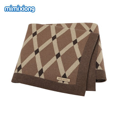 Baby Blankets Newborn Swaddle Wrap 100*80 CM Cotton Knitted Infant Kids Stroller Bedding Quilt Super Soft Children's Accessories