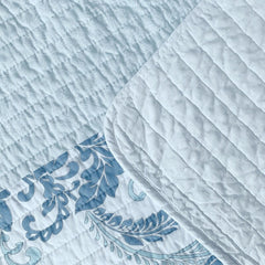 100% Cotton Modern Minimalist Light Blue 3pcs Printed Quilted Quilt Pillowcase Free Shipping