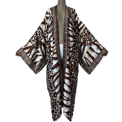Cozy Silk Zebra Print Maxi Cardigan - WINI