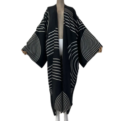 Stylish Winter Printed Kimono Cardigan - WINI