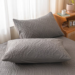 1 pc Waterproof Quilted Pillowcase Solid Color Pillow Cover Case 48x74cm Pillowsham
