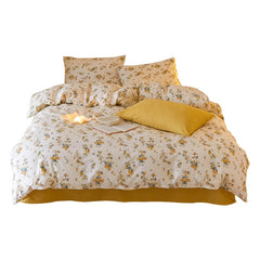 Korean Small Floral Print Quilt Cover Single Piece 100% Cotton Single Double Quilt Cover Student Dormitory Bed Decor