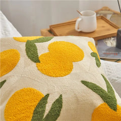 Decorative Throw Pillow Covers Sun Flower Jacquard Pillowcase Cushion Case Square for Couch Sofa Bed Living Room Bedroom