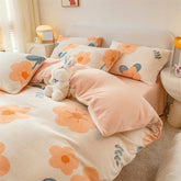 High Quality Winter Warm Thicken Super Soft Velvet Plush Duvet Cover King Queen Size Fine Coral Fleece Quilt Cover No Pillowcase