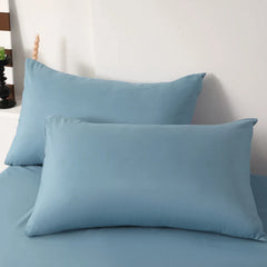 2pcs Pillow Case Decorative Cotton Pillowcase Envelope Style Solid Color Home One Pair Cushion Cover 48X74cm