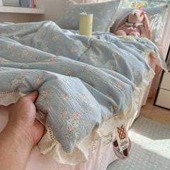 2025 Summer Quilt - 100% Cotton, Lightweight & Breathable, Cute Home Decor (No Pillowcase/Sheet) Comfortable Bedding