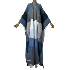 Plaid Pleated Long Cardigan - WINI