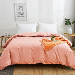 100% Cotton Duvet Cover 1piece Solid Color With Zipper Quilt Cover King Size Blanket Cover No Pillowcase