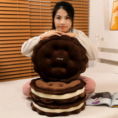 42cm Plush Cookies Pillow Cute Simulation Food Chocolate Chip Cookies Soft Doll Cushion Home Decoration Kids Toys Birthday Gift
