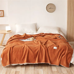 Flannel Blanket Soft Bedspread Shawl Blankets for Beds Sofa Office Napping Warm Bedding Throw Blanket