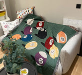 125x160cm Luxury Billiards Blanket Casual Throw Blankets Sofa Cushion Picnic Mats Travel Cloak Ins Style Tapestry Outdoor Carpet