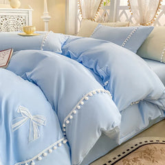 New Style Quilt Cover Thickened Fleece Ball Duvet Cover Soft and Comfortable Four-piece Set 180x220 220x240 Multi-size Bedding