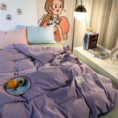 100% Cotton Bedding Set Duvet Cover Bed Sheet Pillowcase Skin Friendly Quilt Cover Set Bedroom Decor King Size Double Bed Sets