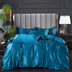 Light Luxury Satin Duvet Cover Rayon Quilt Cover Single Double 228*228 No Pillowcase Bedding Set