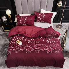 3pcs Nordic Exquisite Embroidery Bedding Set Bedroom Double Comfort Soft High Quality Quilt Cover and Pillowcase