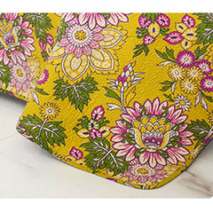 Single Double Bed Cotton Botanical Flower 3pcs Printed Quilted Quilt Pillowcase Free Shipping len?ol de cama casal ?????