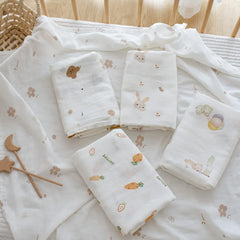 Newborn Baby Swaddle Blanket Summer Bamboo Cotton Muslin Swaddle Soft Bedding Thin Receive Blankets Stroller Cover