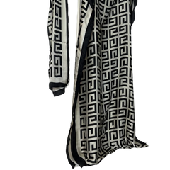 Stylish Loose Kaftan Dress with Scarf - WINI