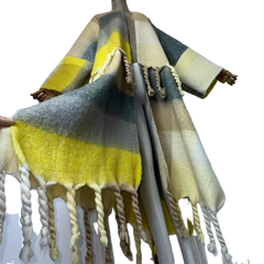 Plaid Tassel Cardigan - WINI