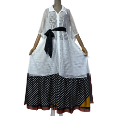 Chic Net Loose Cover Up Dress - WINI