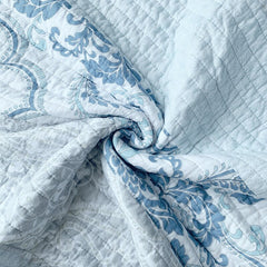 100% Cotton Modern Minimalist Light Blue 3pcs Printed Quilted Quilt Pillowcase Free Shipping