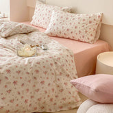 Korean Small Floral Print Quilt Cover Single Piece 100% Cotton Single Double Quilt Cover Student Dormitory Bed Decor