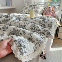 2025 Summer Quilt - 100% Cotton, Lightweight & Breathable, Cute Home Decor (No Pillowcase/Sheet) Comfortable Bedding