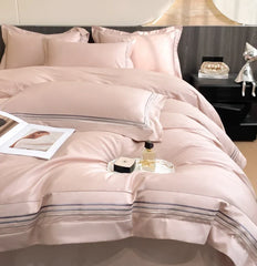 1Set 200S Luxury 100% Cotton Hotel Style Bedding Set Pure Cotton Duvet Cover Fitted sheets Style Pillowcase