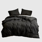 Home Textile Solid Color Duvetcover&2pcs Pillowcase Bed Quilt Cover Bedding Linens Set King 104*90 Inch Queen 90*90 Inch