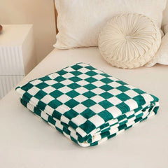 Ins Checkerboard Blanket Classic Plaid Sofa Blanket Spring and Summer Air Conditioning Blanket Office Nap Shawl Cushion Sofa