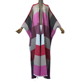 Plaid Pleated Long Cardigan - WINI