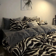 Euro Nordic Blue Solid Home Bedding Set Simple Soft Duvet Cover Set With Sheet Comforter Covers Pillowcases Bed Linen