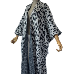Minimalist Leopard Print Maxi Cardigan - WINI