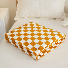 Ins Checkerboard Blanket Classic Plaid Sofa Blanket Spring and Summer Air Conditioning Blanket Office Nap Shawl Cushion Sofa