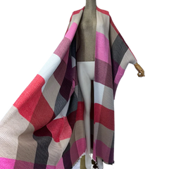 Plaid Pleated Long Cardigan - WINI