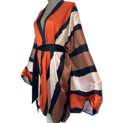 Vibrant Midi Silk Cardigan - WINI