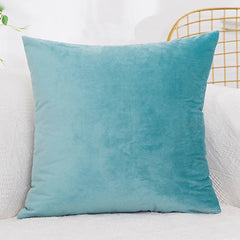 45x45cm Solid Color Luxury Velvet Throw Pillow Case Sofa Car Seat/Back Lumbar Cushion Cover Home Decor Bed Soft Pillowcase