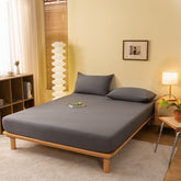 Fitted Sheet Queen Size Bedspread With Elastic Band Bed Sheet Solid Color Mattress Cover High Quality Fit Sheet