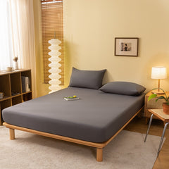 Fitted Sheet Queen Size Bedspread With Elastic Band Bed Sheet Solid Color Mattress Cover High Quality Fit Sheet