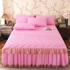 Lace Laminated Cotton Thickened Brushed Bed Skirt,Mattress Cover 160x200,140x190,Bedding Bedspreads Bedroom Decoration