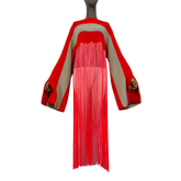 Vibrant Knitted Tassel Kaftan Dress - WINI