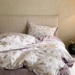 Egyptian Cotton Underwear Bedding Sets Linens Queen King Ru Size Print Sheet Pillowcase Blanket Cover Set