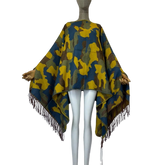 Vibrant Camouflage Poncho Cardigan - WINI