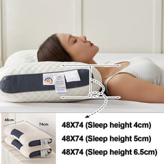 3D Neck Pillow High Elastic Neck Protection Height Optional For Sleeping Soft Porosity Washable Pillows Bedding For Hotel Home