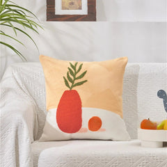 Decorative Throw Pillow Covers Sun Flower Jacquard Pillowcase Cushion Case Square for Couch Sofa Bed Living Room Bedroom