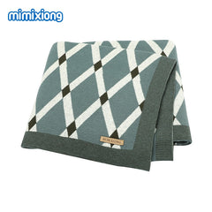 Baby Blankets Newborn Swaddle Wrap 100*80 CM Cotton Knitted Infant Kids Stroller Bedding Quilt Super Soft Children's Accessories