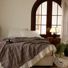 100% Cotton Princess Summer Quilt Korean Cool Quilt Bare Sleeping Skin-Friendly For Women Summer Bedding Air-Conditioned