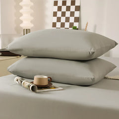 2pcs Pillow Case Decorative Cotton Pillowcase Envelope Style Solid Color Home One Pair Cushion Cover 48X74cm