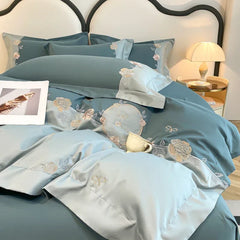 4pcs/set Grade Class A 200s Long-staple Pure Cotton High-grade 100% Cotton Embroidery Quilt Cover Pillowcases and Bedding Set